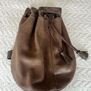 Leather bag backpack sling